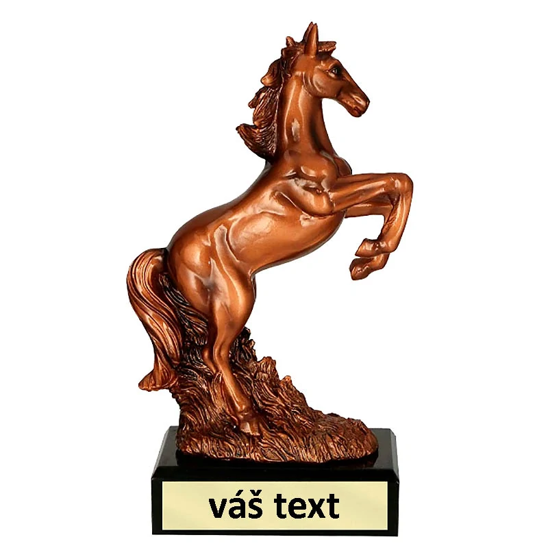 Kôň - Víťazná trofej na podstavci s vlastným textom: 22cm