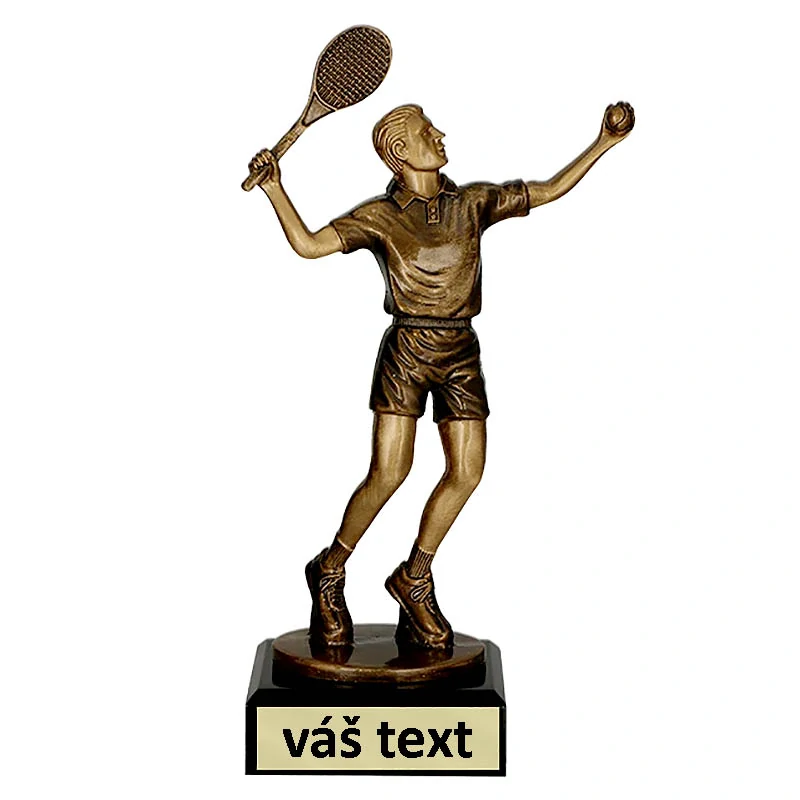 Tenista - Víťazná trofej na podstavci s vlastným textom: 26,5cm