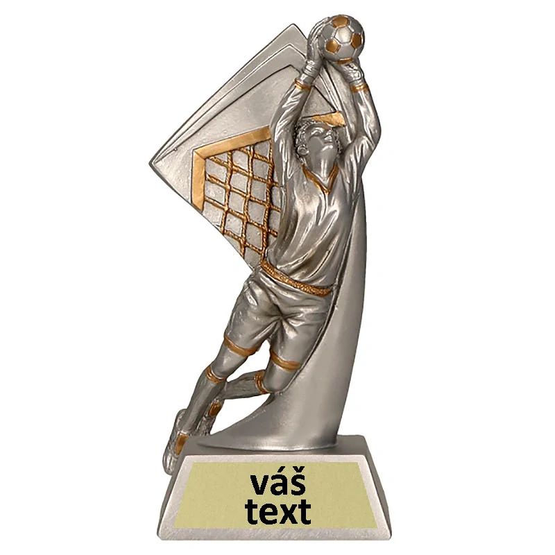Futbalový brankár - Víťazná trofej na podstavci s vlastným textom: 17,5cm