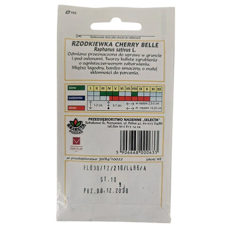 Redkvička červená guľatá "Cherry Belle" - 10g