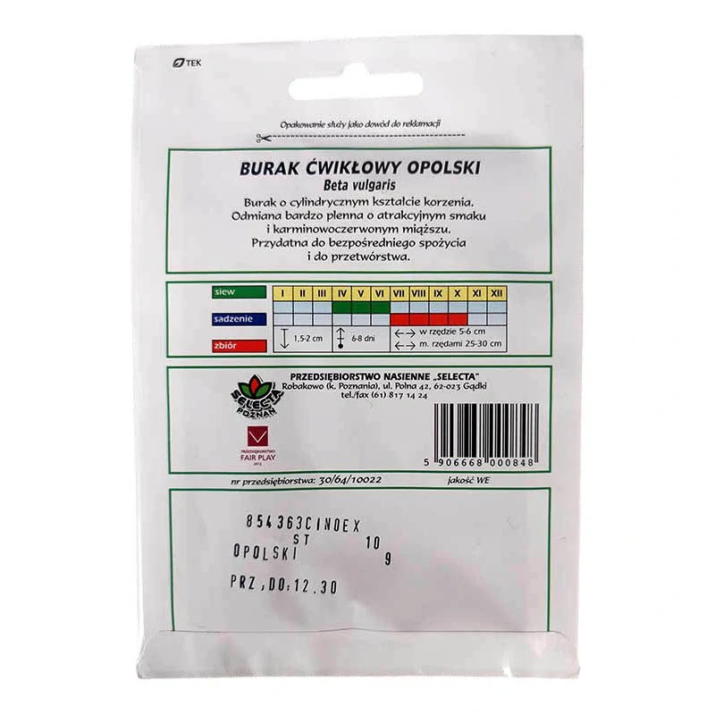 Červená repa cvikla "Opolska" - 10g