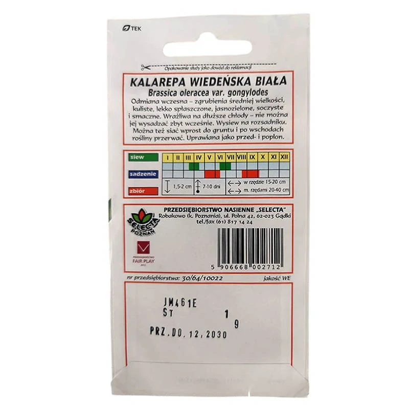 Kaleráb biely "Wienna Bianco" - 1g