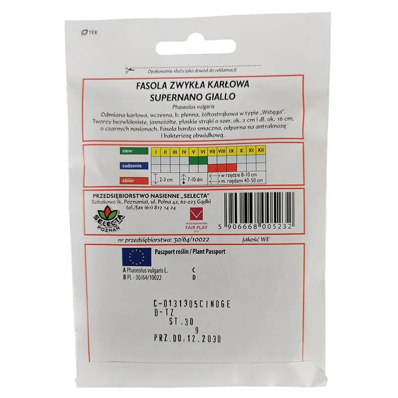 Fazuľa "SUPERNANO GIALLO" - 30g