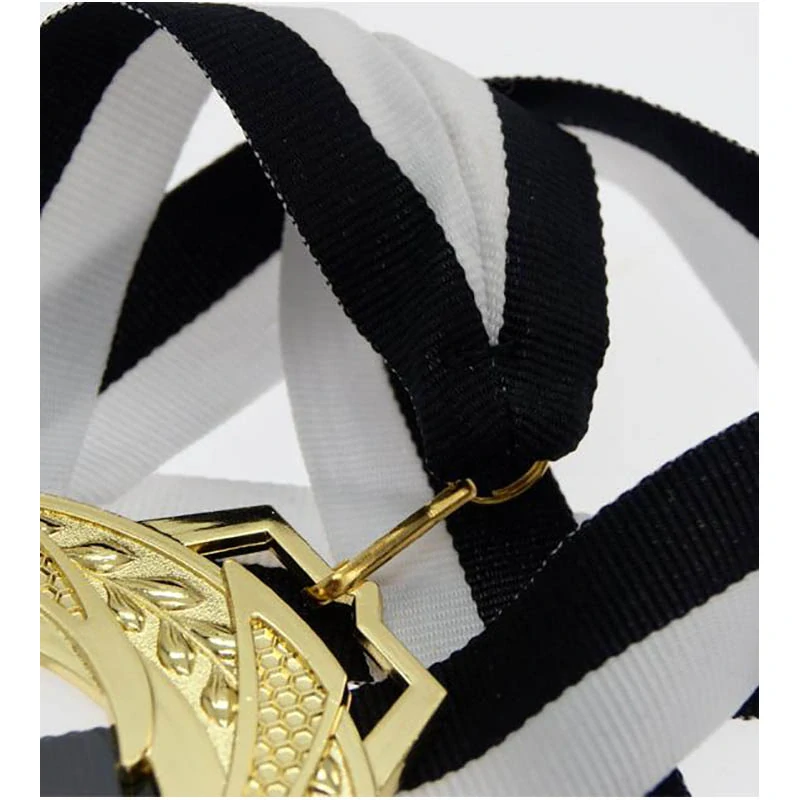 Stuha na medailu 22 mm - black/white