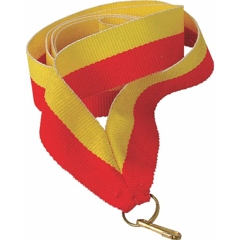 Stuha na medailu 11 mm - yellow/red