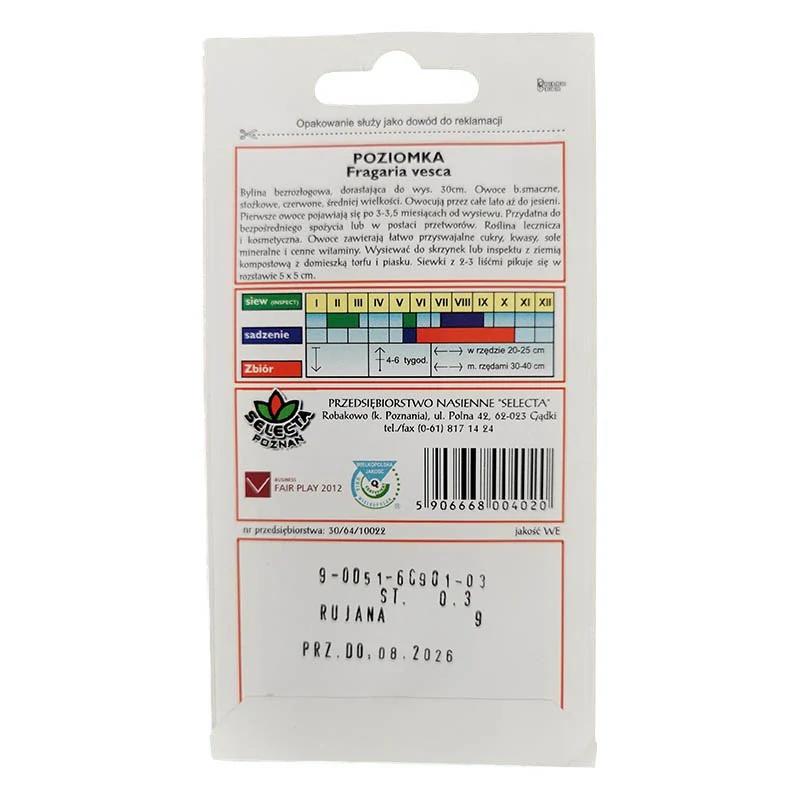 Jahoda lesná "Rugia" - 0,3g