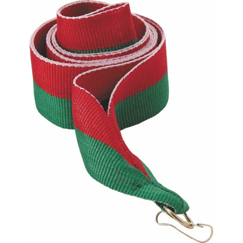 Stuha na medailu 22 mm - red/green