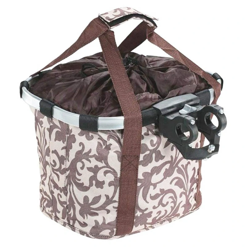 Predný kôš na bicykel hnedý