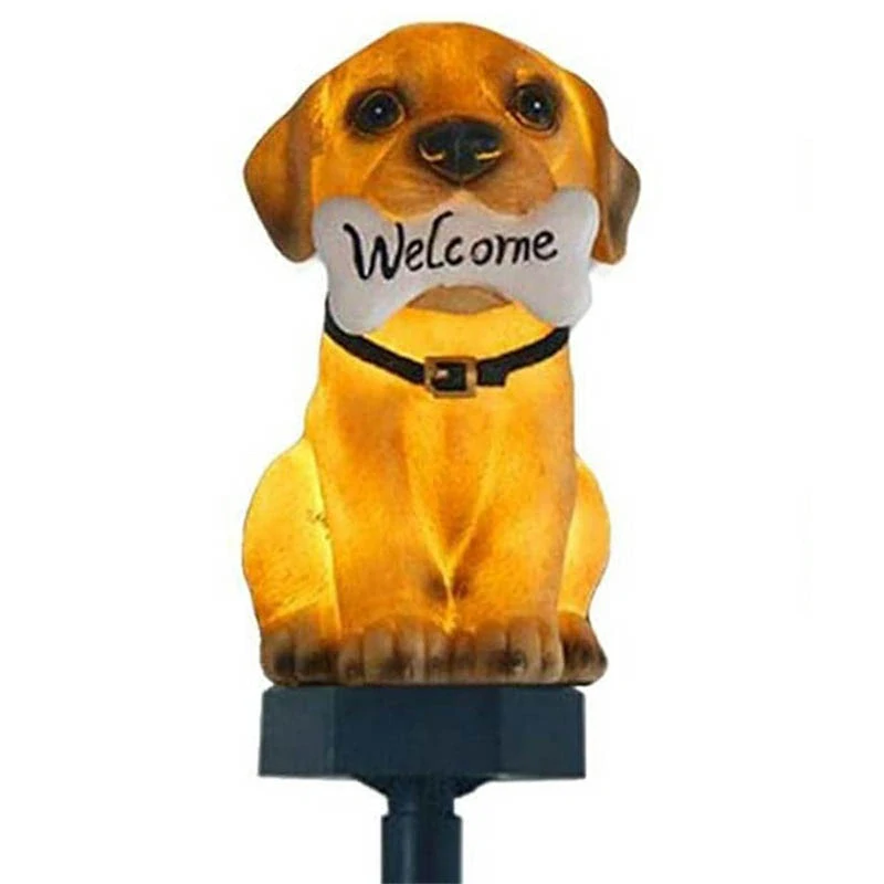 Záhradná solárna lampa Pes