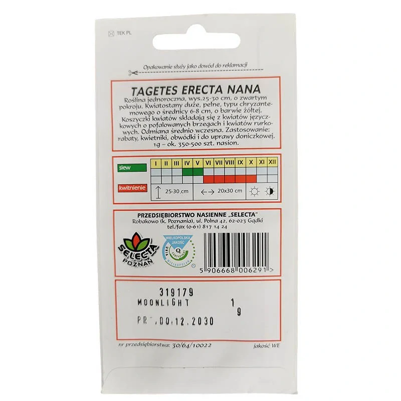 Aksametnica rozložitá plnokvetá žltá - 1g