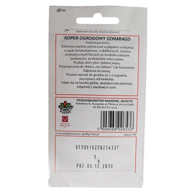 Kôpor záhradný voňavý: Emerald - 5g