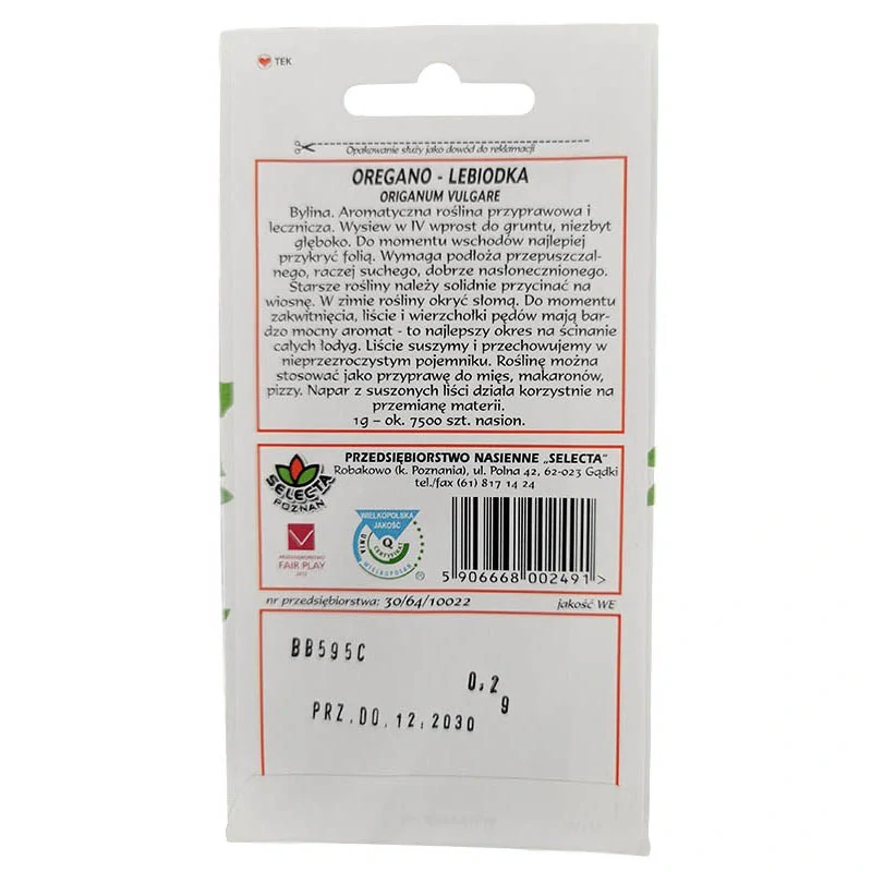 Pamajorán obyčajný - Oregano zelené: 0,2g