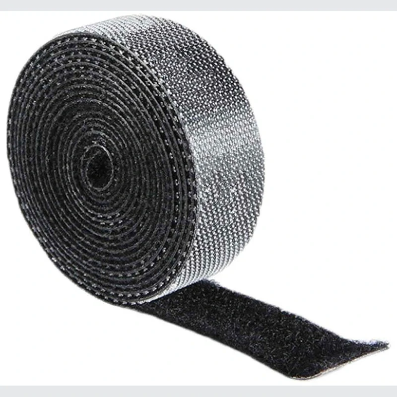 Organizér káblov so suchým zipsom 1m čierny