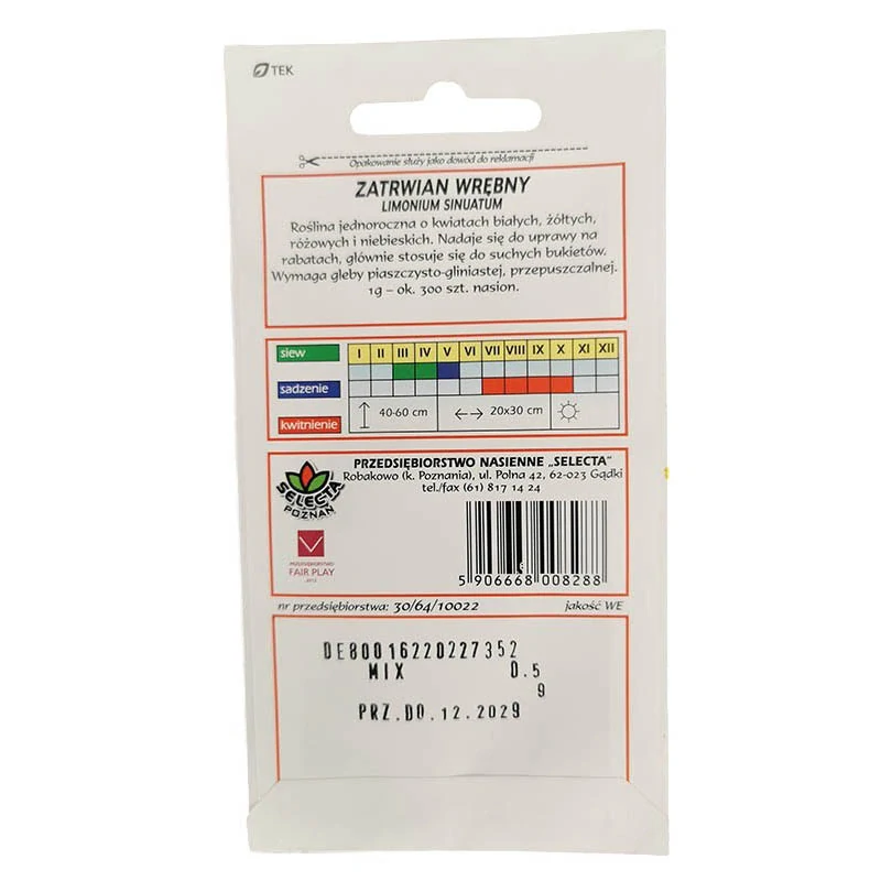 Limonka chobotnatá mix: Limonium Sinuatum - 0,5g