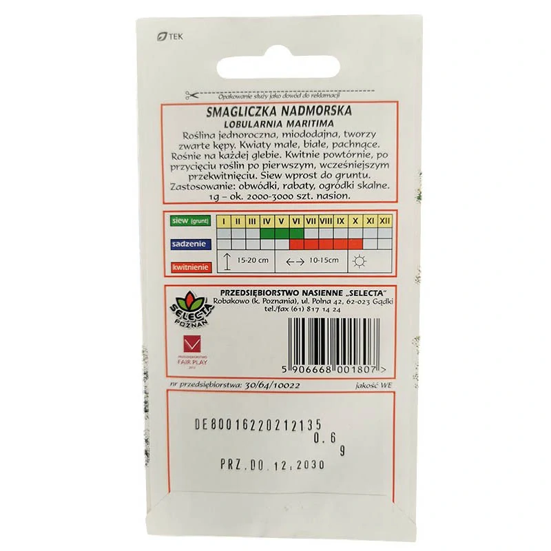 Lobulária prímorská: Alyssum - 0,6g