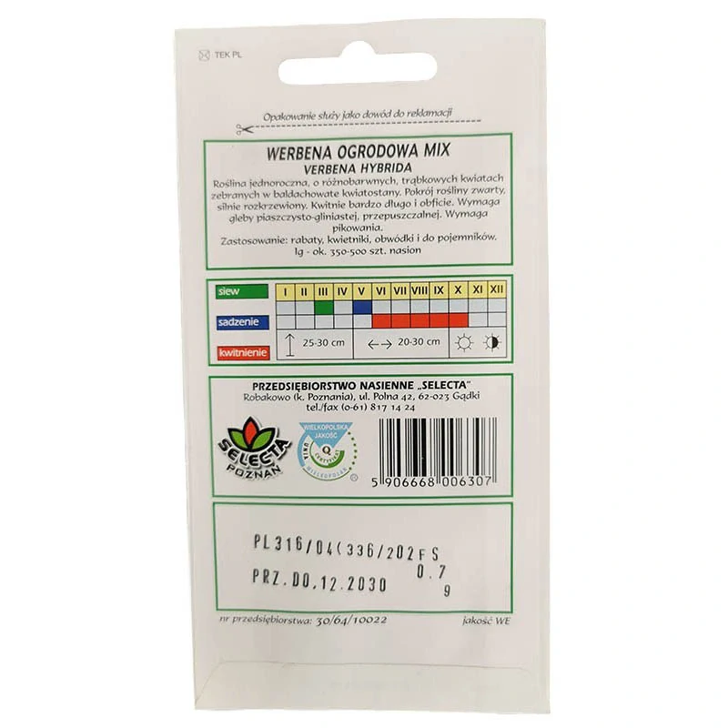 Verbena záhradná mix (Železník): Verbena hybrida - 0,7g