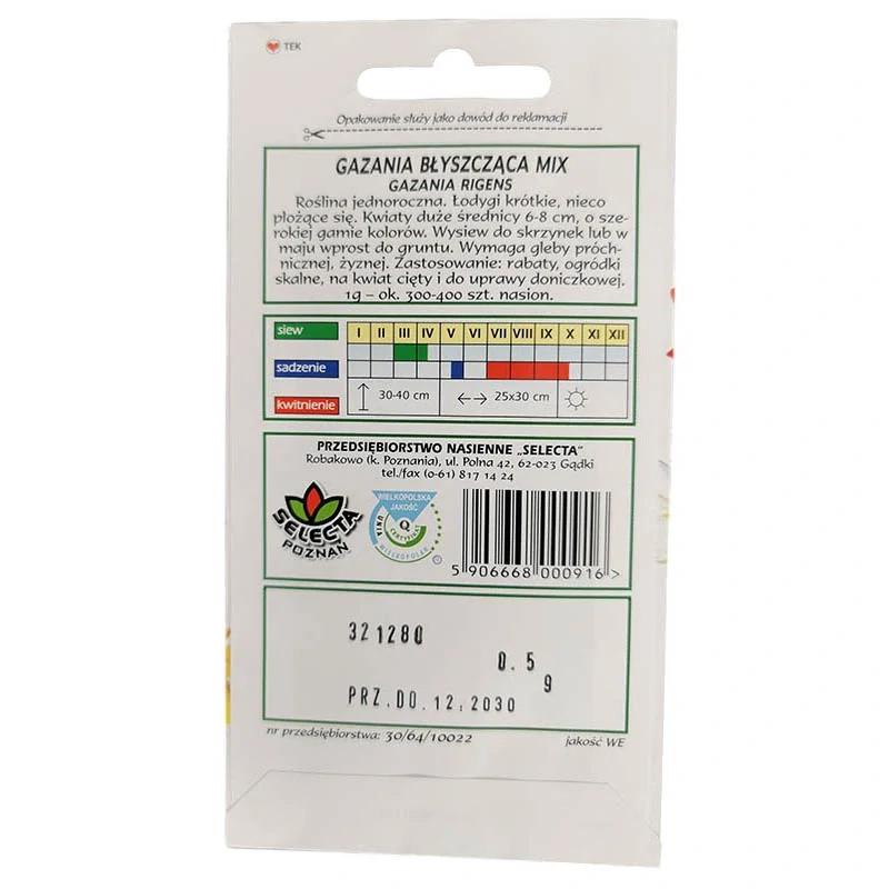 Gazánia lesklá: Gazania rigens - 0,5g