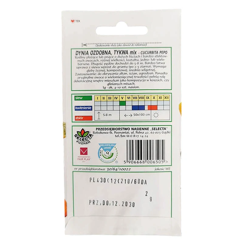 Tekvica ozdobná mix: Cucurbita Pepo - 2g