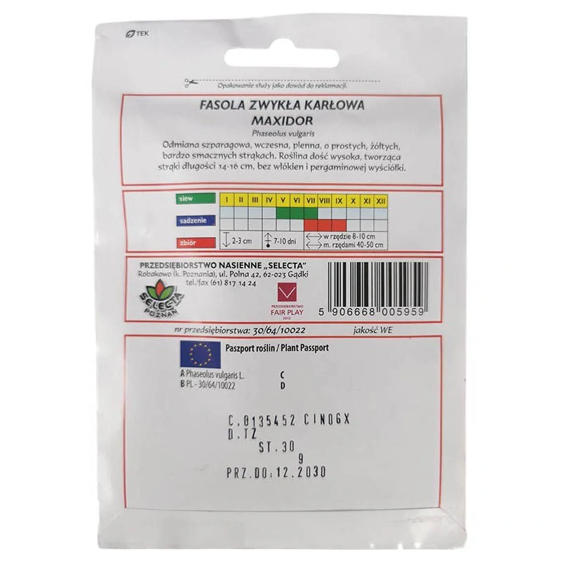 Fazuľa kríčková žltá "Maxidor" - 30g
