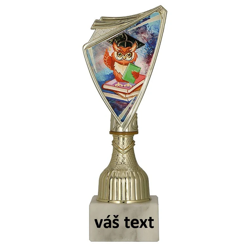 Pohár zlatý: Trofej Vzdelanie - 17,5cm