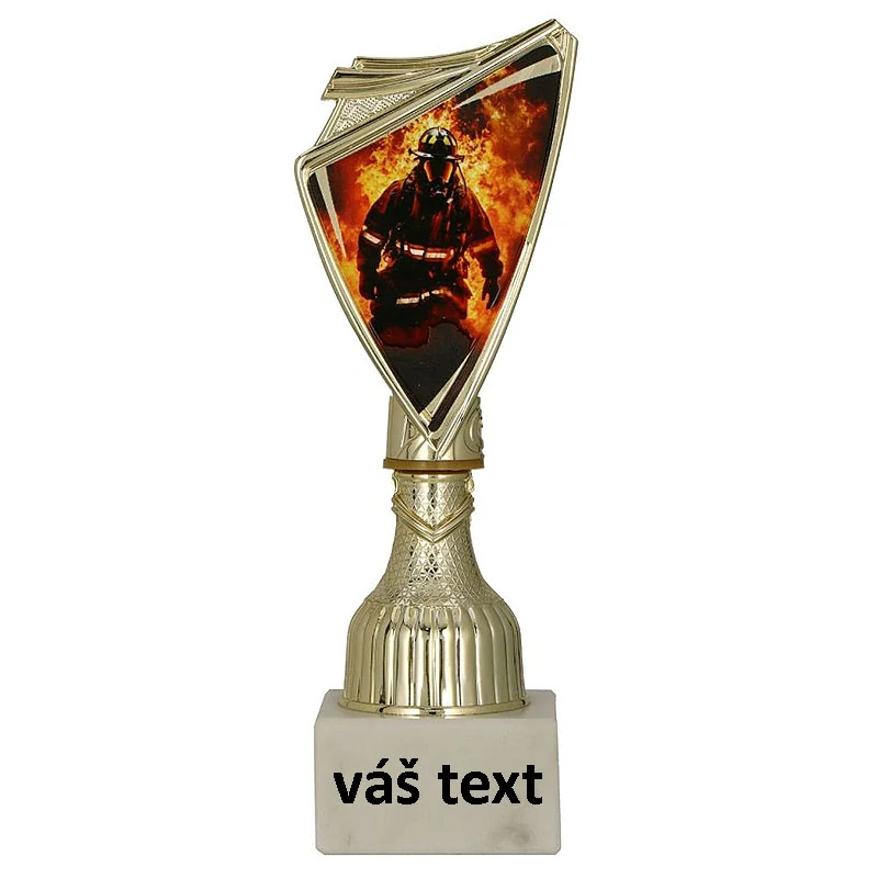 Pohár zlatý: Trofej Hasič - 18,5cm