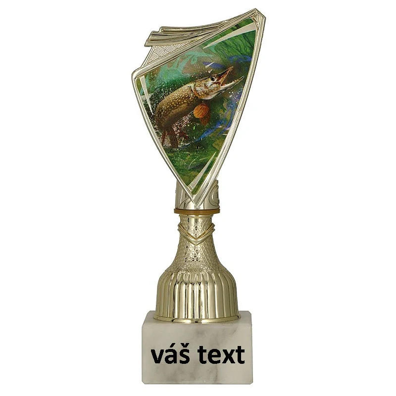 Pohár zlatý: Trofej Šťuka - 18,5cm