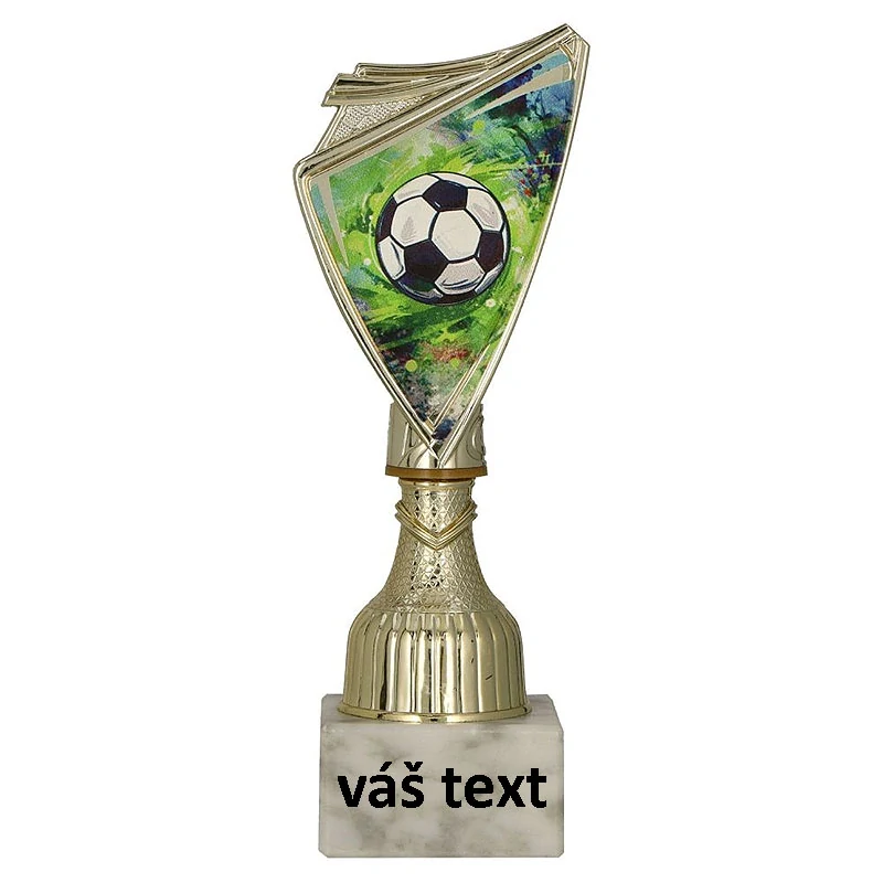 Pohár zlatý: Trofej Futbal - 17,5cm