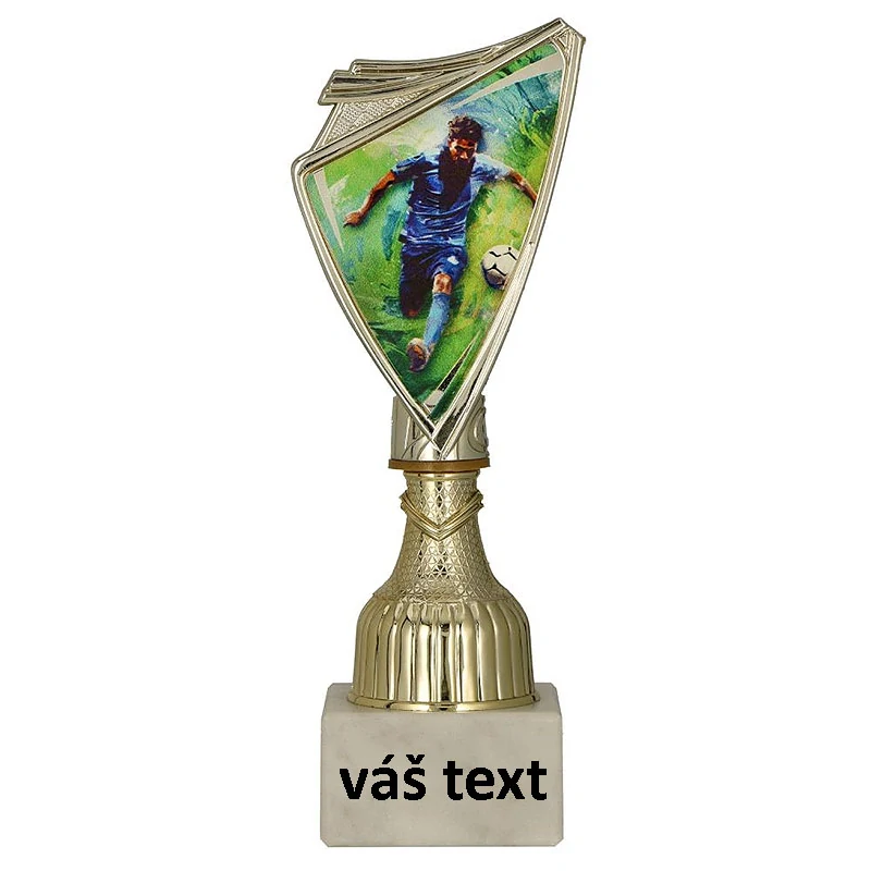Pohár zlatý: Trofej Futbal - 18,5cm