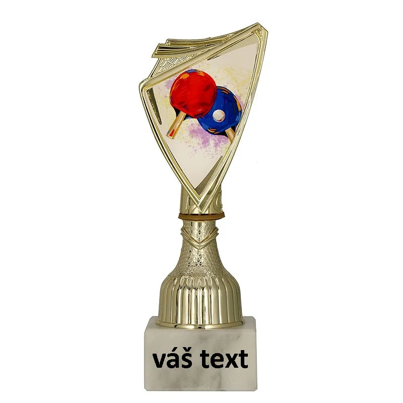 Pohár zlatý: Trofej Stolný tenis - 18,5cm