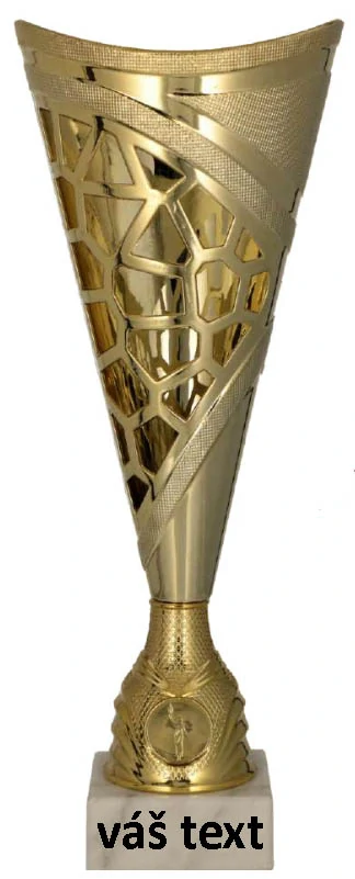 Trofej - Pohár zlatý: výška 33 cm