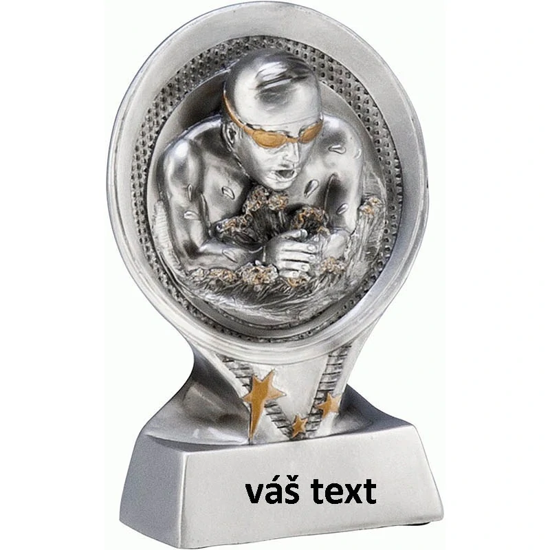 Trofej Plávanie: Odlievaná soška - 15,5cm