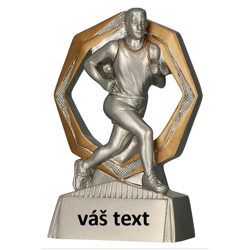 Beh: Športová trofej so štítkom – výška 11 cm