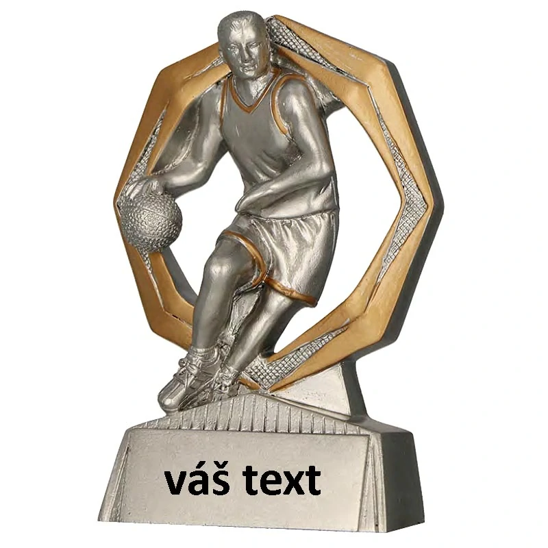 Basketbal: Športová trofej so štítkom – výška 11 cm
