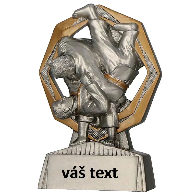 Judo: Športová trofej so štítkom – výška 11 cm