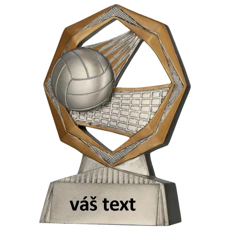 Volejbal: Športová trofej so štítkom – výška 11 cm