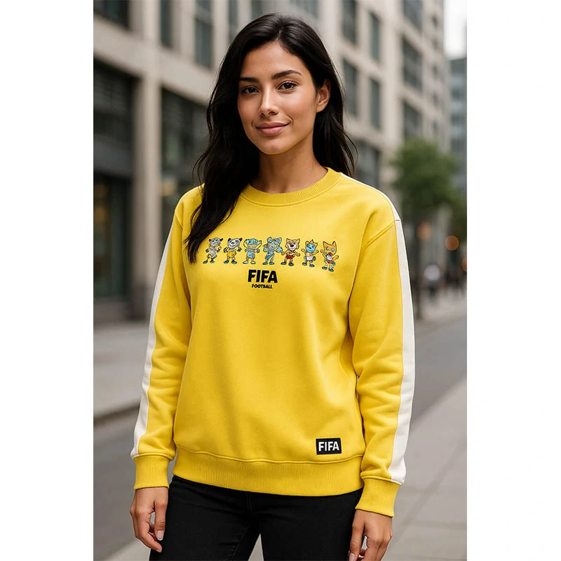 Mikina FIFA Classic Mascot Sweat – žltá: veľkosť "2XL"