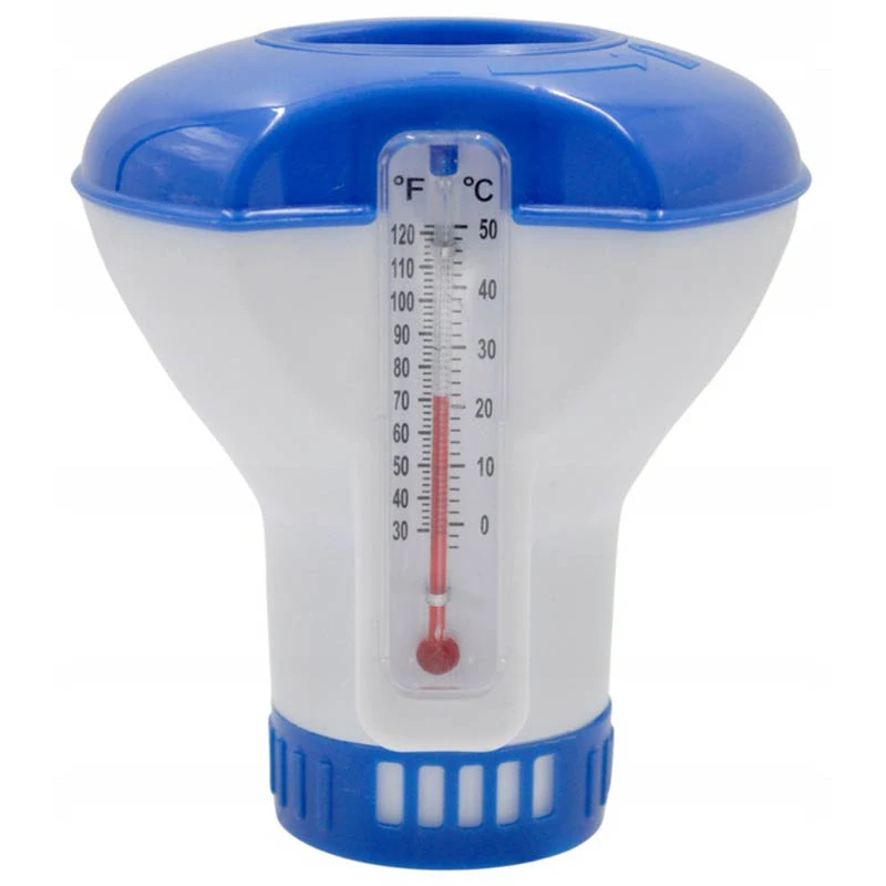 Dávkovač chlóru do bazénu s teplomerom