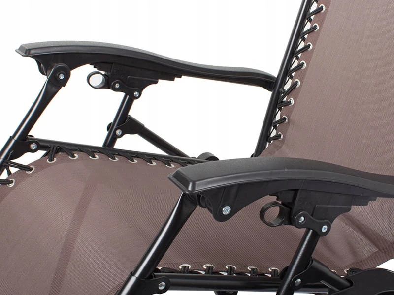 Záhradné ležadlo Gravity Zero do 150kg hnedé