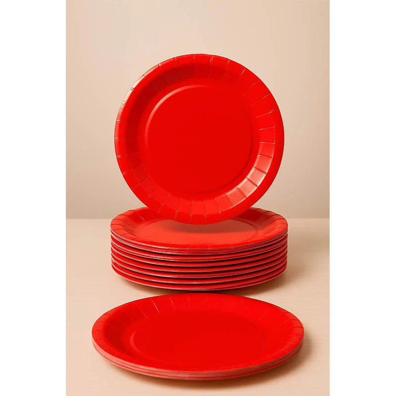 Perla Festa - Taniere párty červené ø 24cm - 8ks