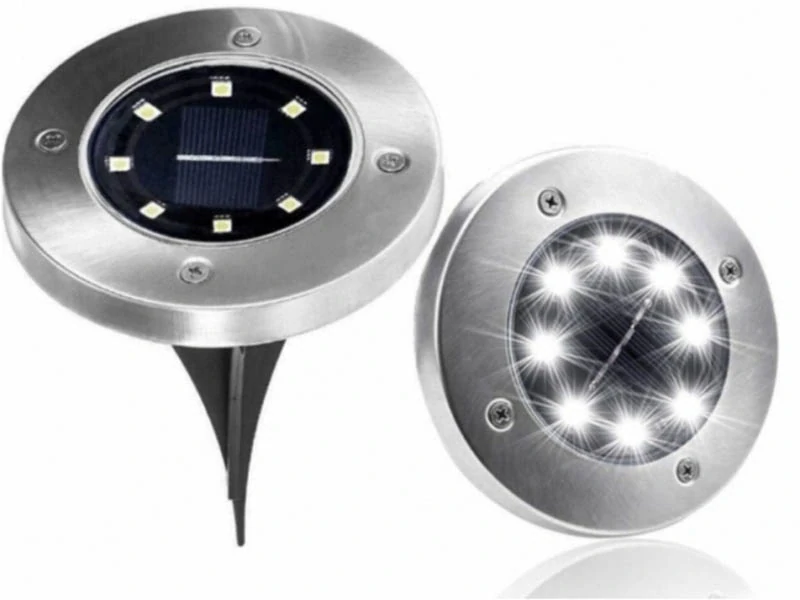 Záhradné solárne lampy 8 LED 4ks