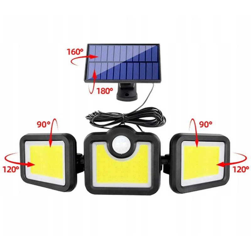 Solárna lampa 171 LED so senzorom pohybu a súmraku