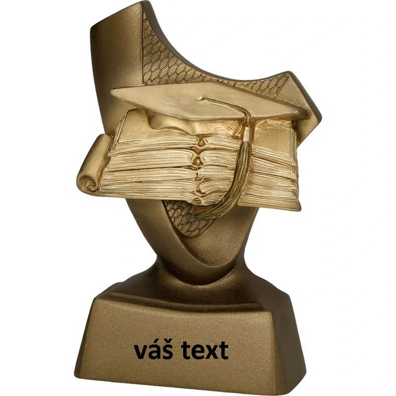 Vzdelanie: Trofej so štítkom – výška 10 cm