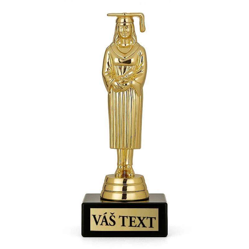 Absolventka - Soška na mramorovom podstavci - Ocenenie výnimočných ľudí: 16cm