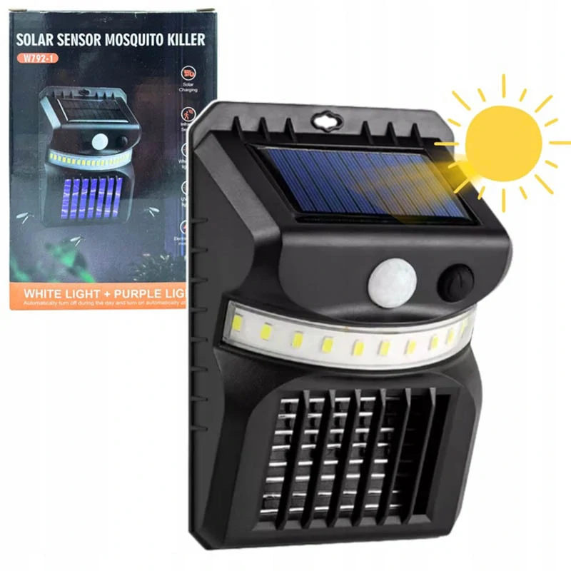 Solárna lampa s lapačom hmyzu