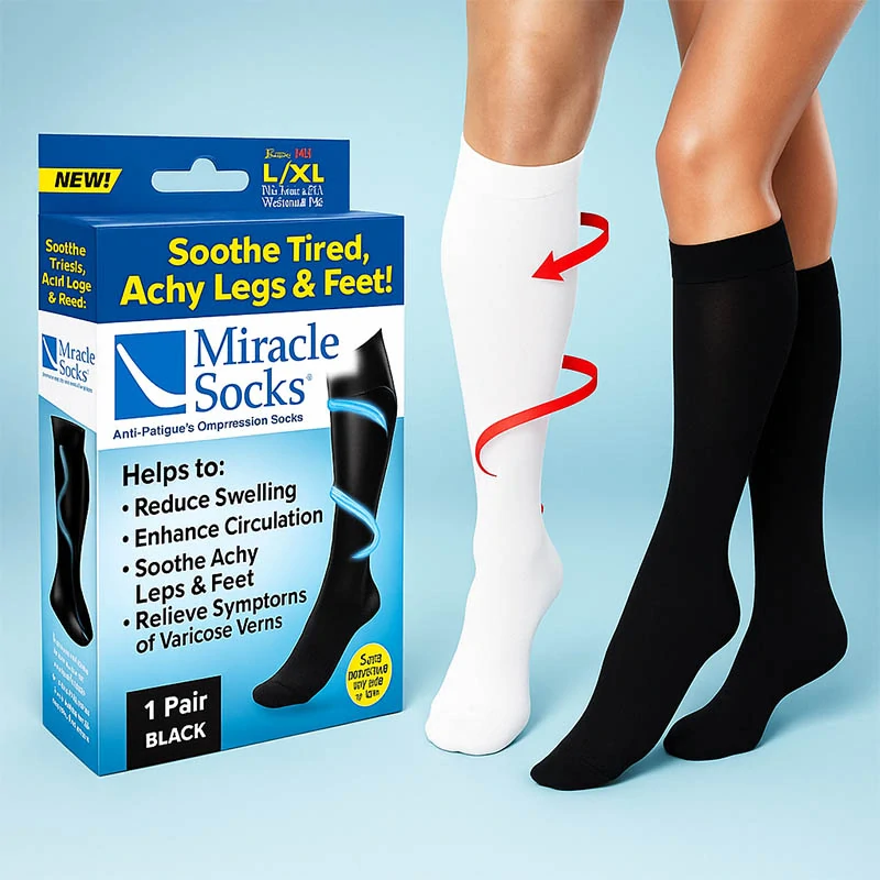 Kompresné ponožky proti kŕčovým žilám – unisex čierne