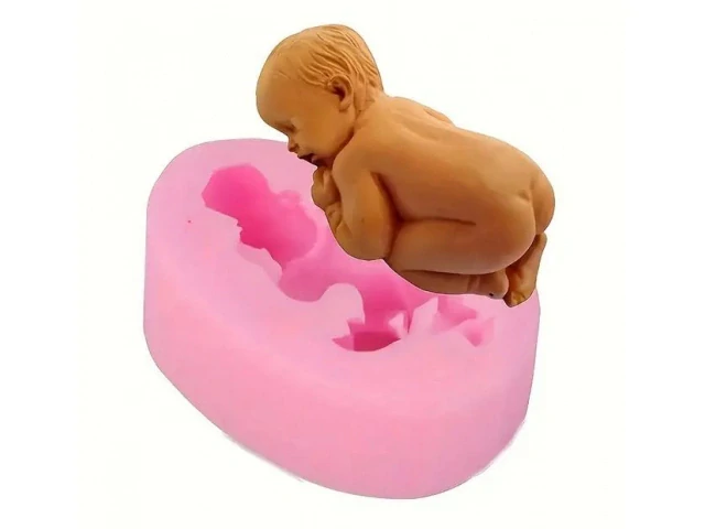 Silikónová forma na výrobu sviečky, mydla alebo cukroviniek – Spiace bábätko
