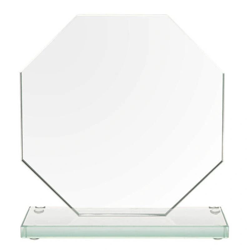 Sklenená kryštálová plaketa s podstavcom 10cm