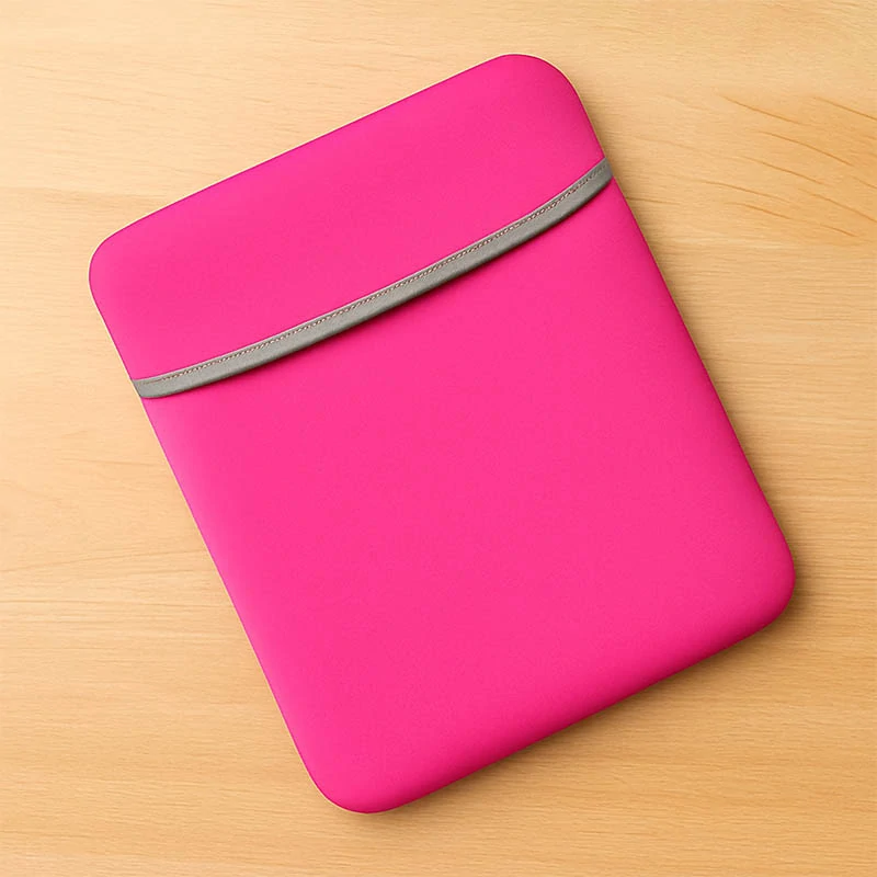 Neoprénový obal na tablet alebo menší notebook – ružový: 26 × 21,5 cm