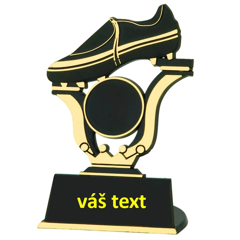 Futbalová kopačka - Športová trofej na podstavci s vlastným textom 12 cm