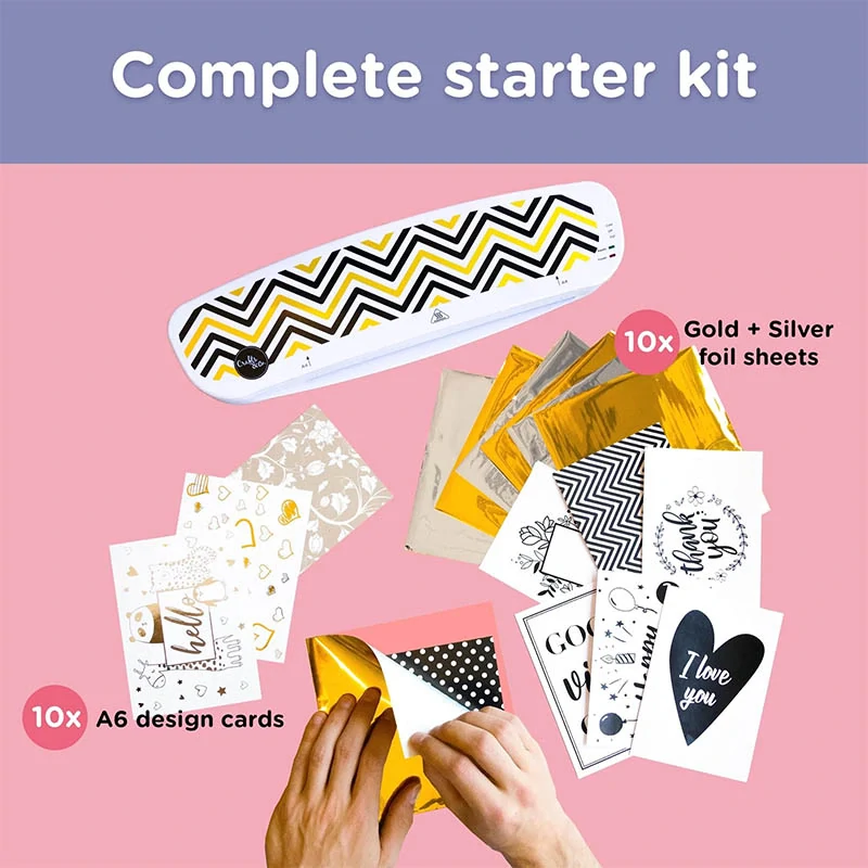 Aplikátor horúcej fólie Crafts & Co – štartovacia sada na tvorbu luxusných dekorácií